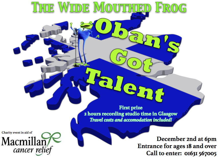 "Oban's got talent" poster